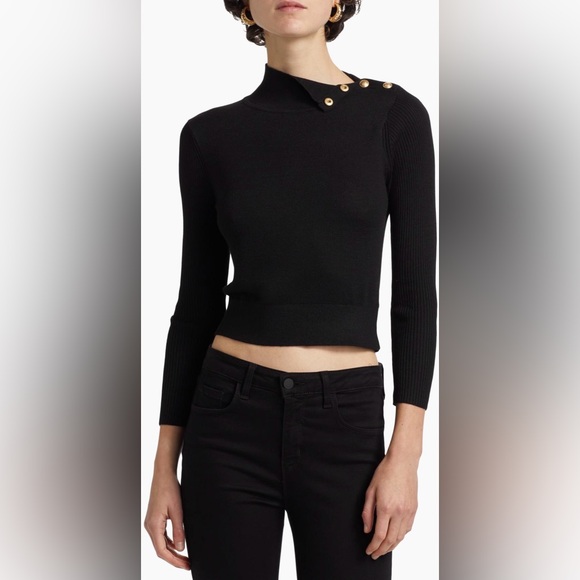 L'AGENCE Kamdyn Mock Turtleneck Top